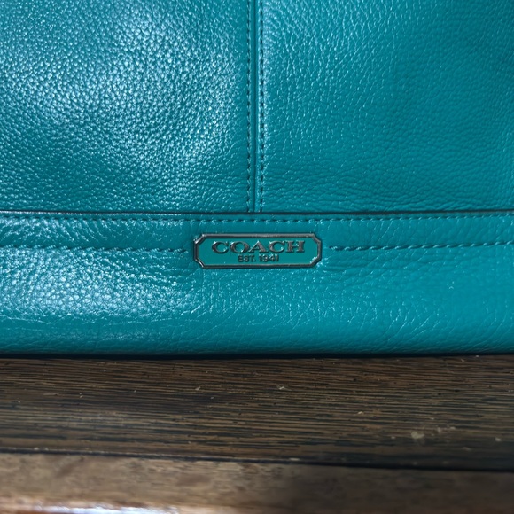 Coach Teal Leather Bag - Picture 1 of 11